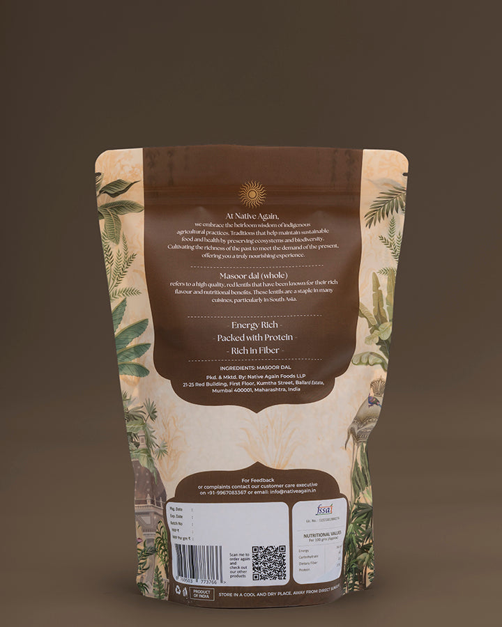 Heritage Masoor Dal (Whole) / Red Lentil  500 gm
