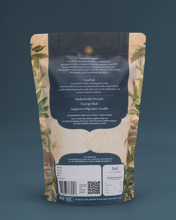 Heritage Urad Dal (Whole) / Black Gram  500 gm